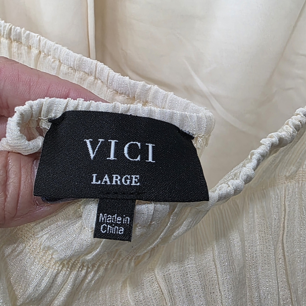 Vici Cream Smocked Halter Top and Skirt - Picture 6 of 6